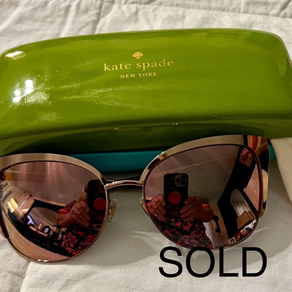 KATE SPADE ROSE GOLD SUNGLASSES w/case